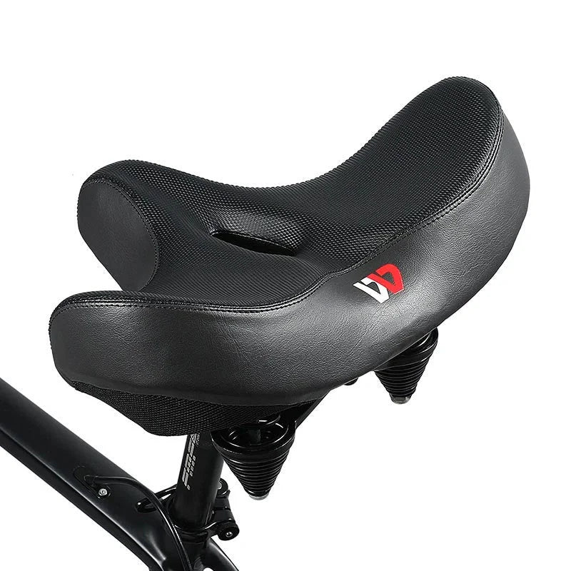 Ergonomisk bred cykelsadel med extra vaddering för bekväm cykling