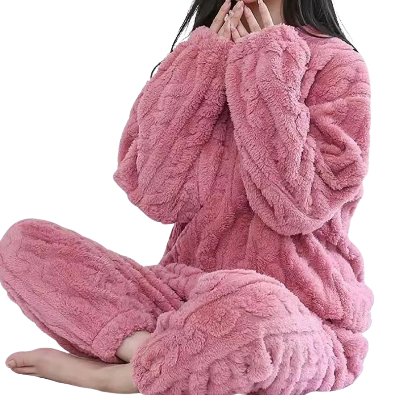 Pyjamasset i varm fleece för kvinnor Hemnix