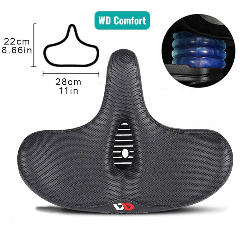 Ergonomisk och extra bred cykelsadel för maximal komfort
