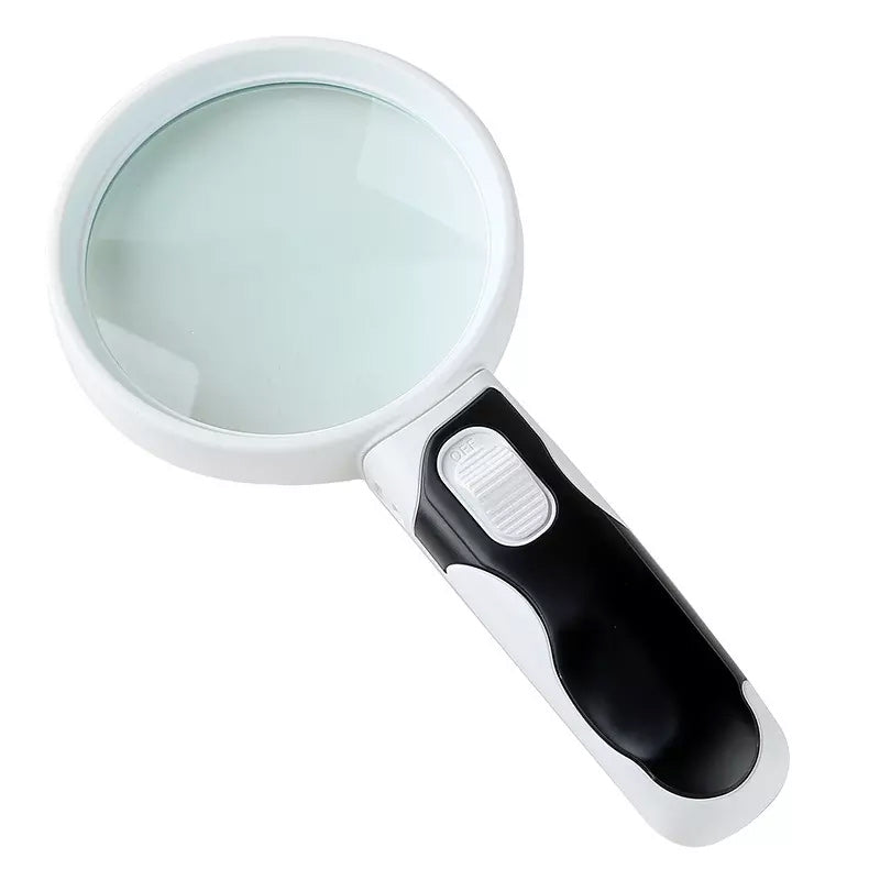20X optiskt förstoringsglas med LED-ljus, 80 mm akrylins, lätt design, perfekt för detaljerad syn och läsning för äldre.