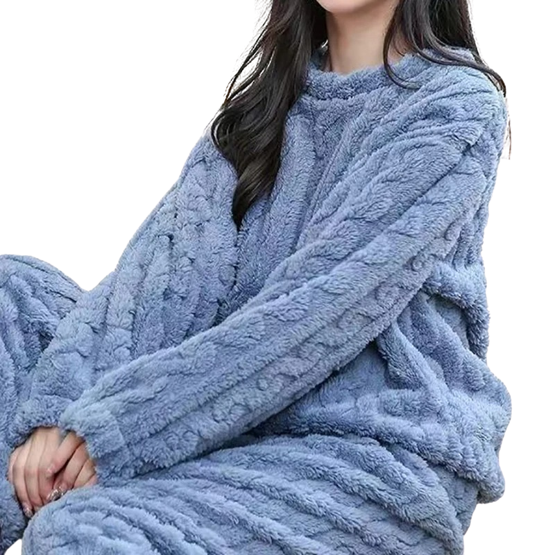Pyjamasset i varm fleece för kvinnor Hemnix