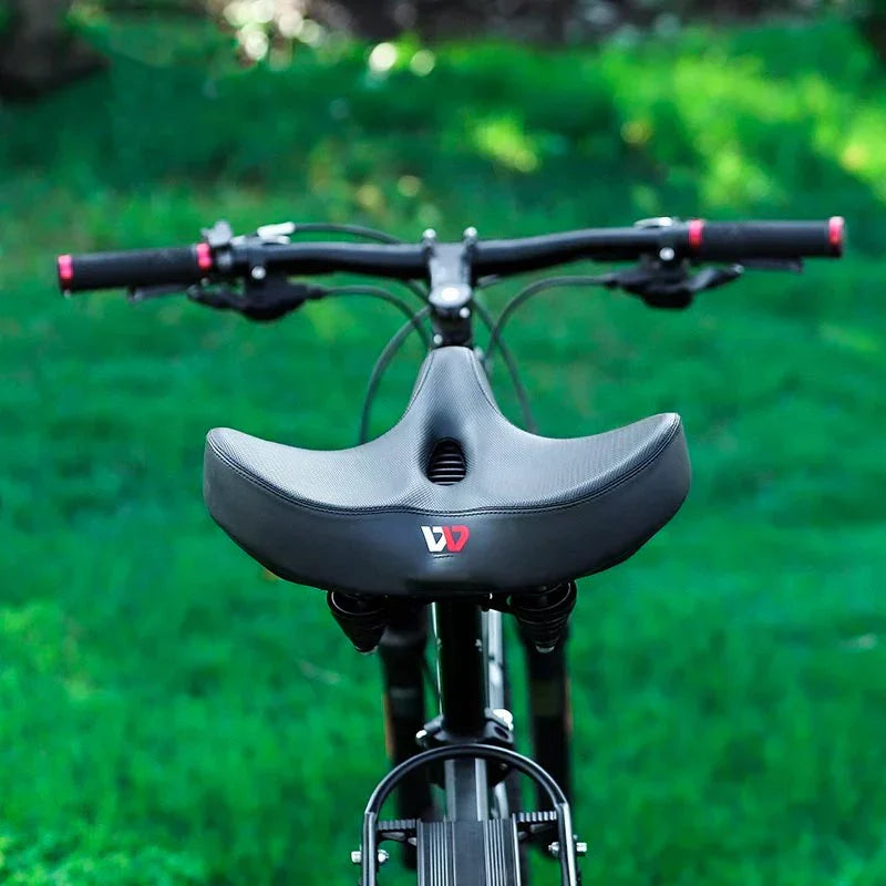 Ergonomisk och extra bred cykelsadel för maximal komfort
