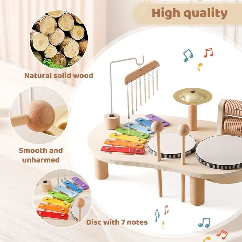 Harmonia Play Set Musical Wooden Toy for Creative Babies Aged 12 Months and Up