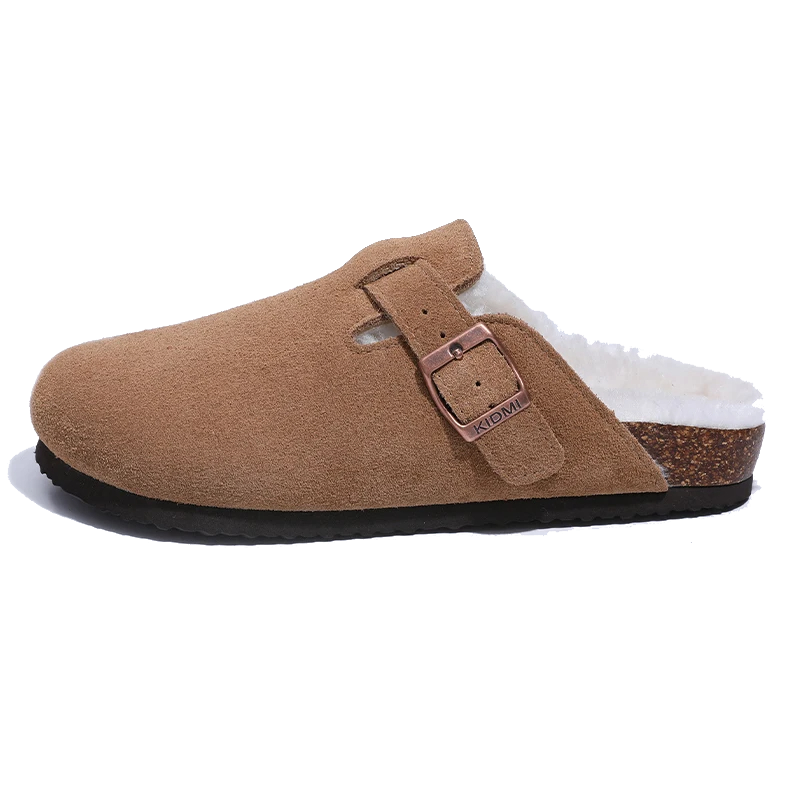 Clog tofflor med foder Brun