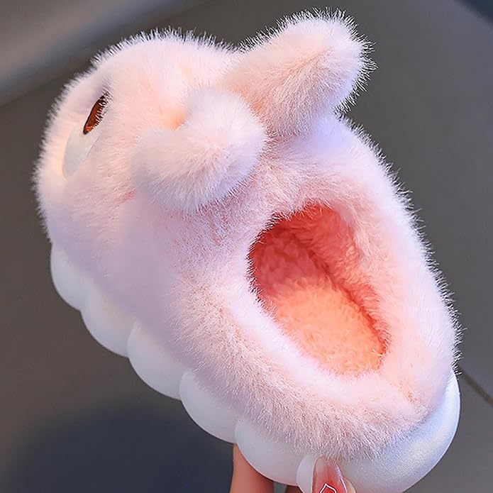 Fluffiga kanintofflor för barn