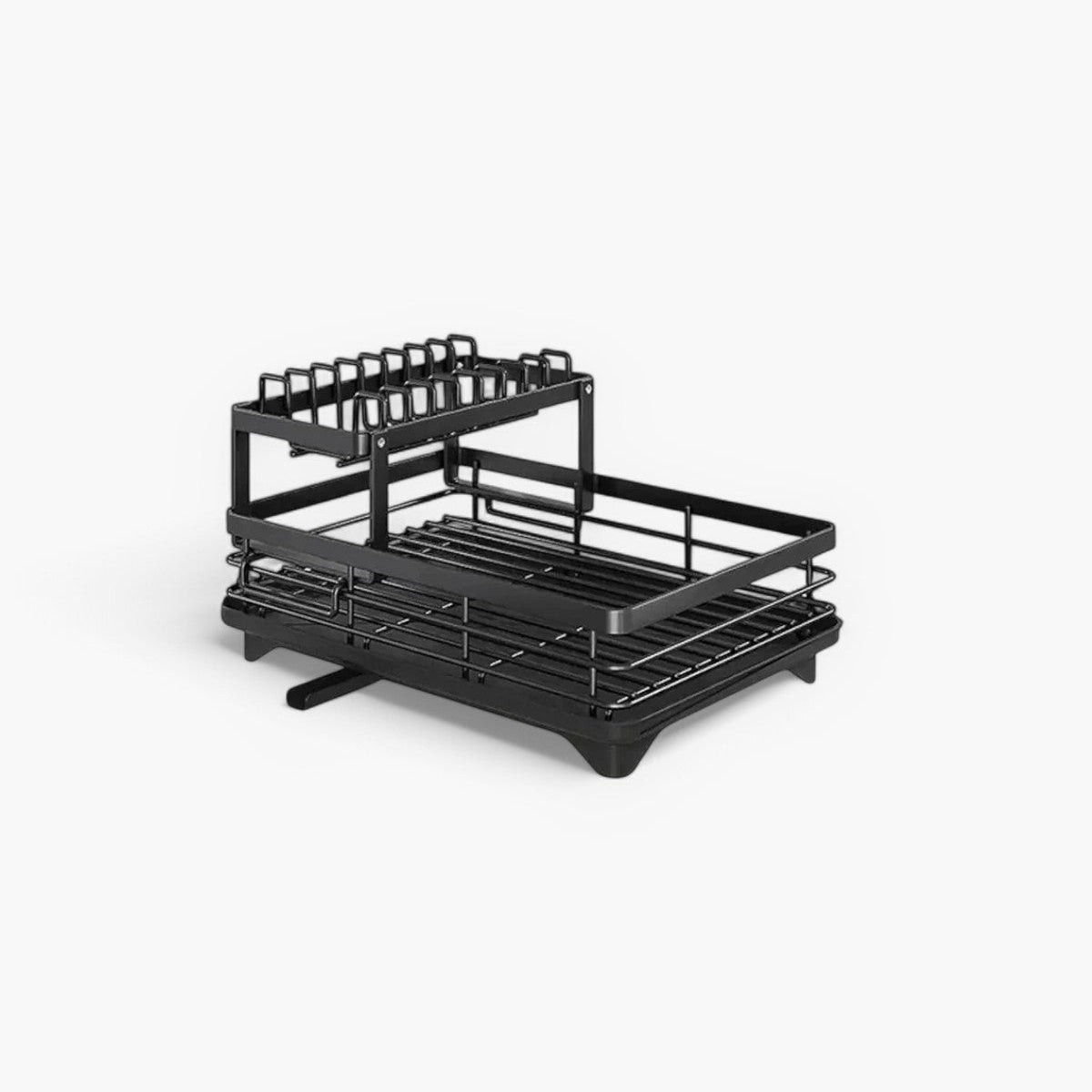 AeroFlow Stainless Steel Dish Drainer - Space-Saving Kitchen Organizer