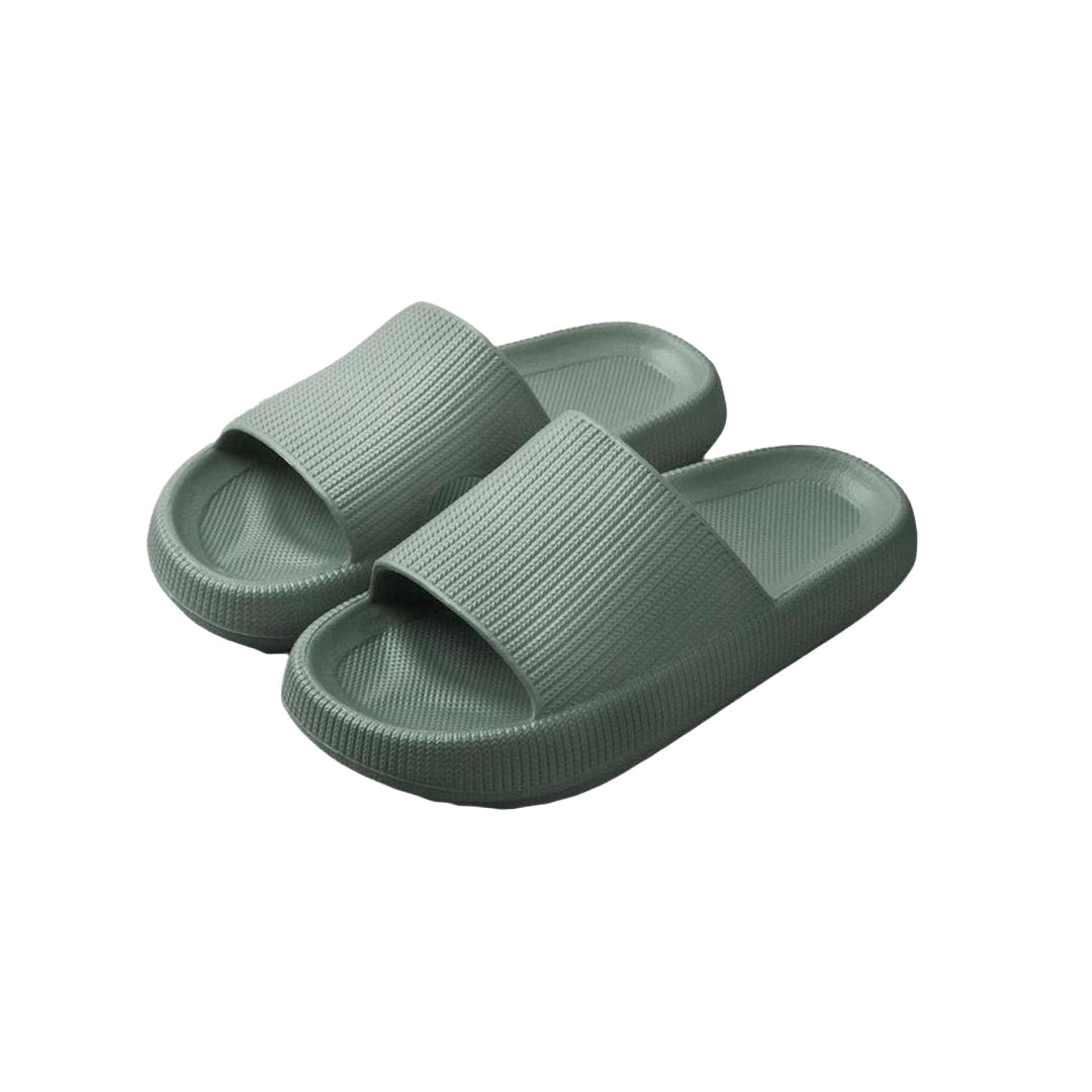 Ergonomiska tofflor med stötdämpande sula Mörkgrön