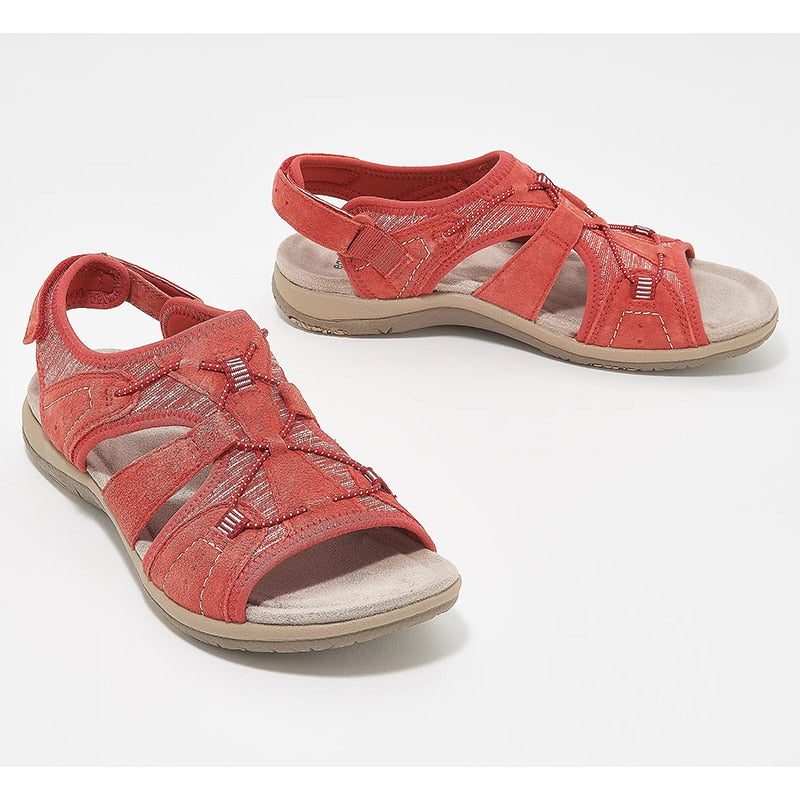 Sandaler med rund öppen tå