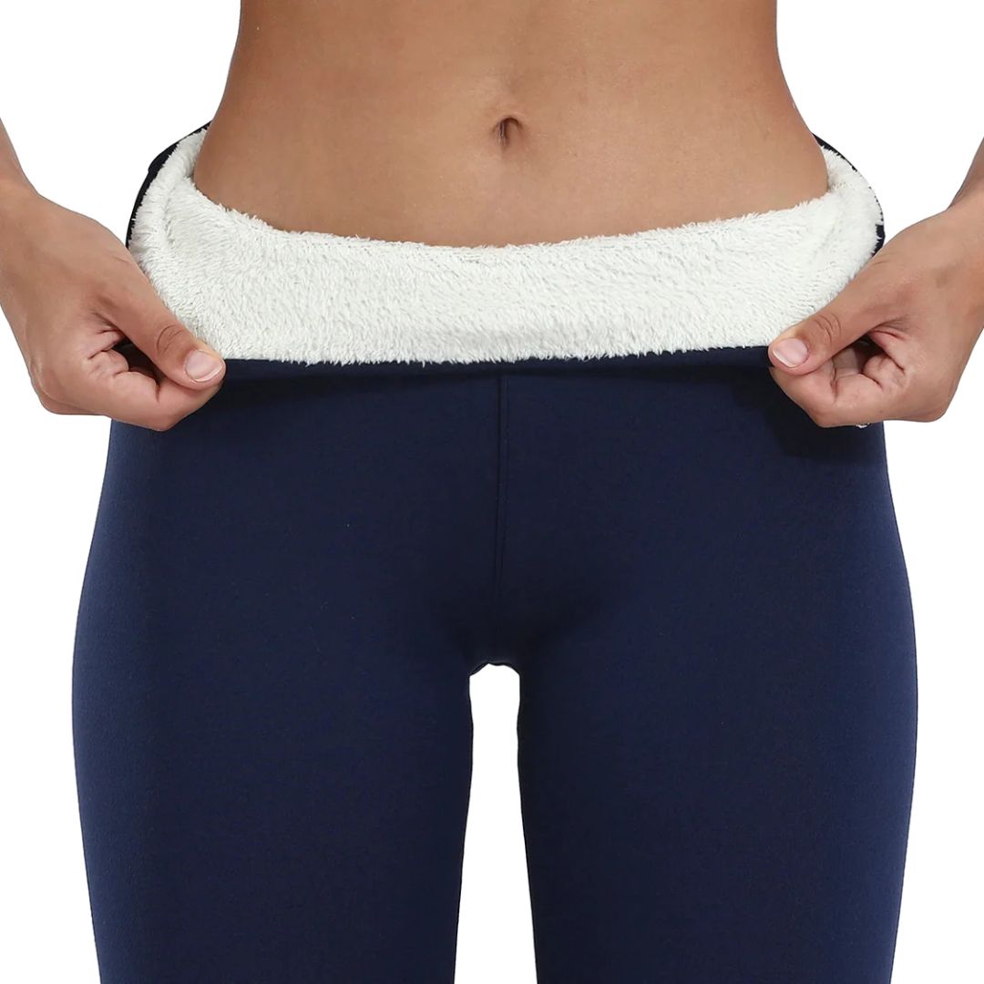 Värmeleggings Dam – Fodrade Värmetights med Fleece & Hög Midja