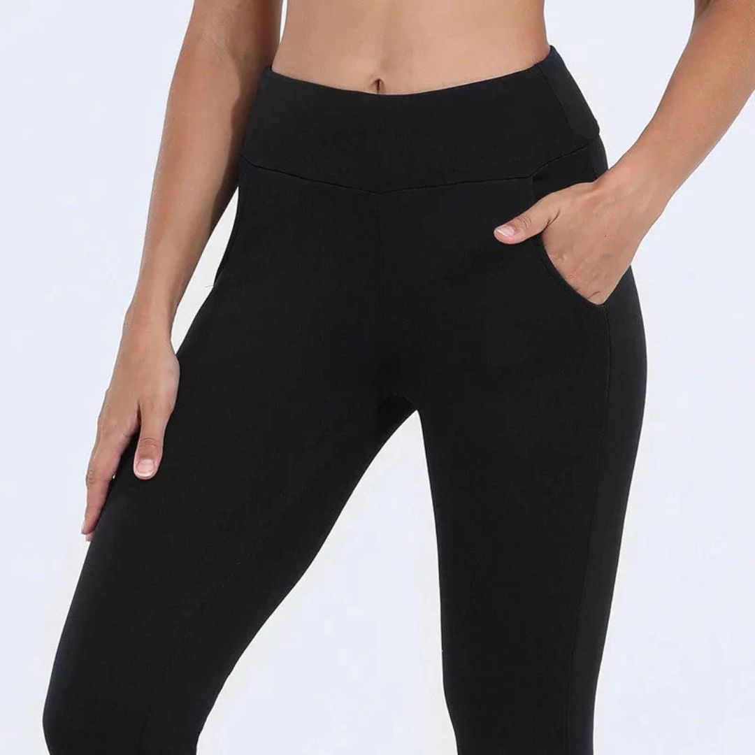 Värmeleggings Dam – Fodrade Värmetights med Fleece & Hög Midja