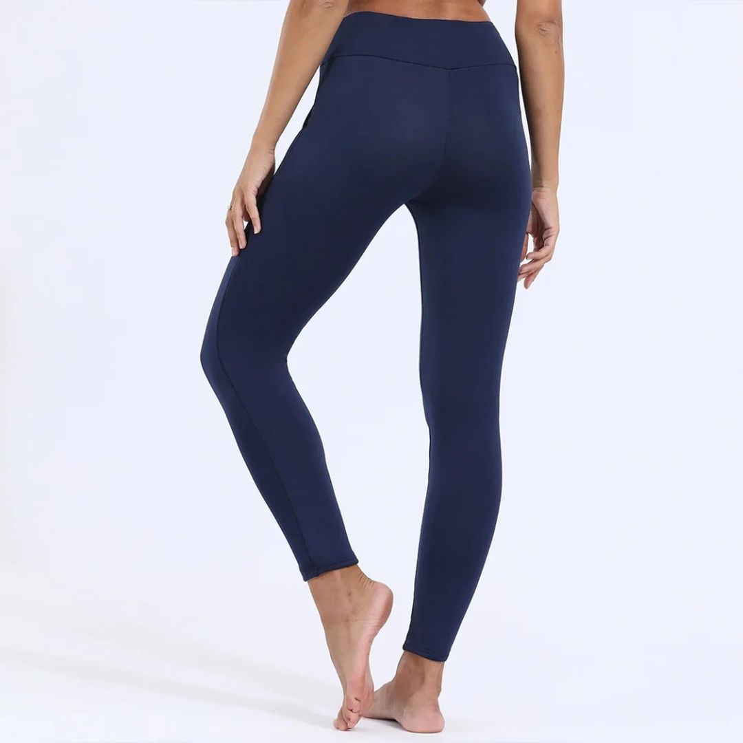 Värmeleggings Dam – Fodrade Värmetights med Fleece & Hög Midja
