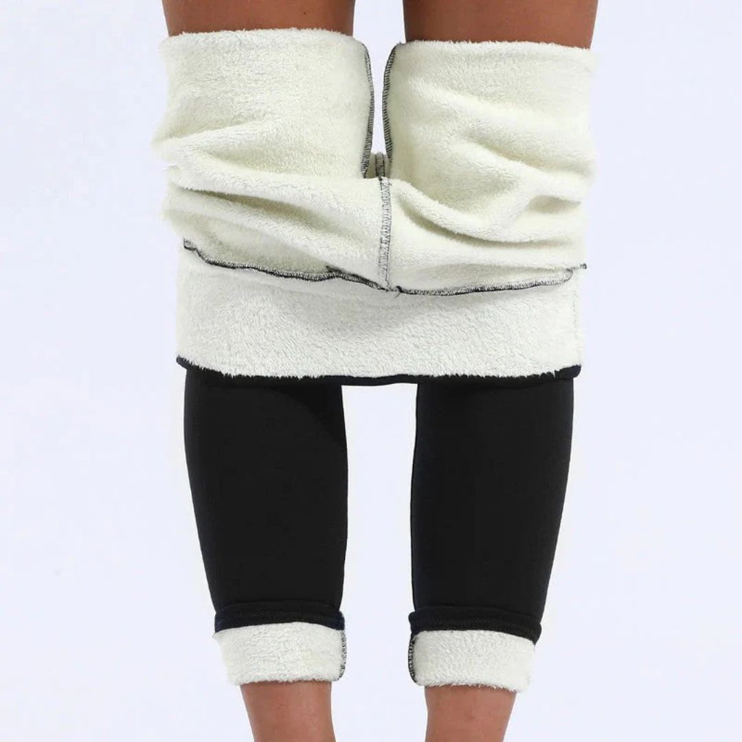 Värmeleggings Dam – Fodrade Värmetights med Fleece & Hög Midja
