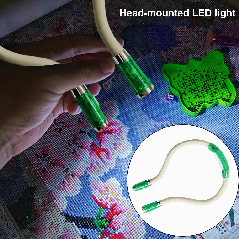 Flexibel handsfree stick- och virkningslampa – LED-halslampa för hantverk och läsning Carvallo