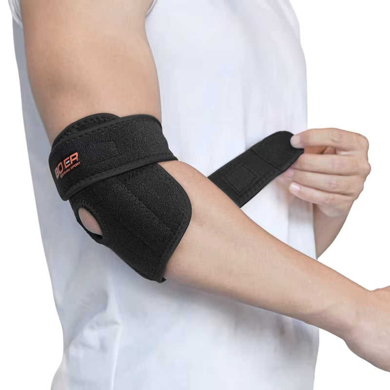 Armbågsstöd för tennisarmbåge och överbelastning Svart