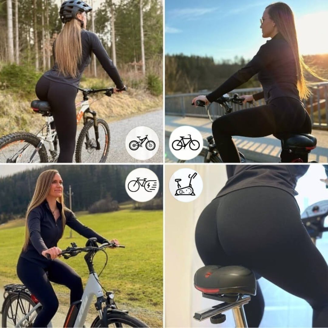 Cykelsadel | Bekväm sadel med dämpning | För landsväg och MTB | Sadelro