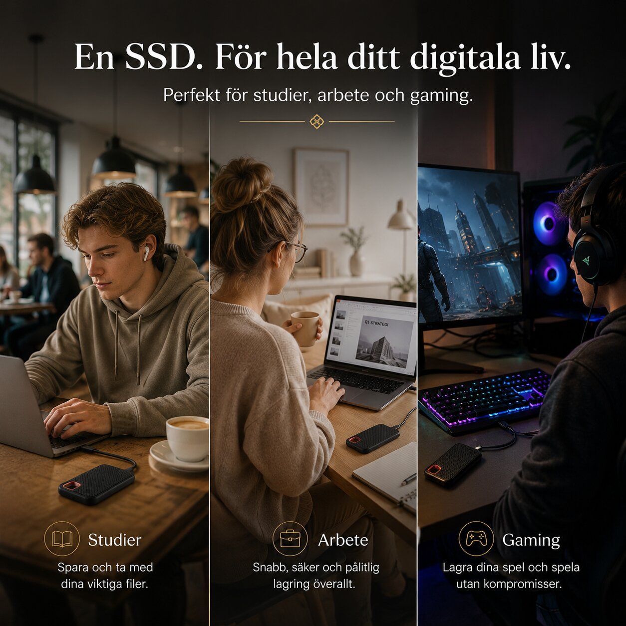 Extern hårddisk | SSD med 2TB lagringsutrymme | Storvik