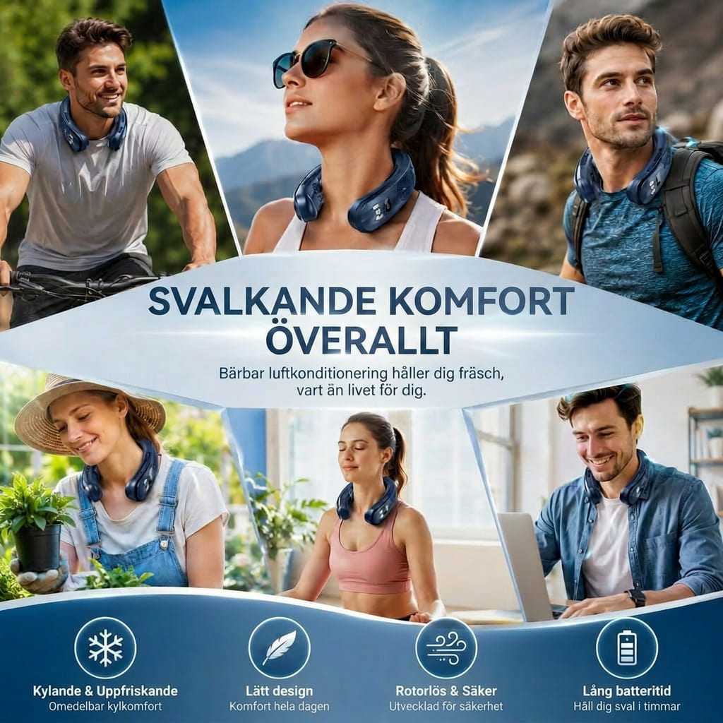 Halsfläkt med kyla och värme | Svalhals