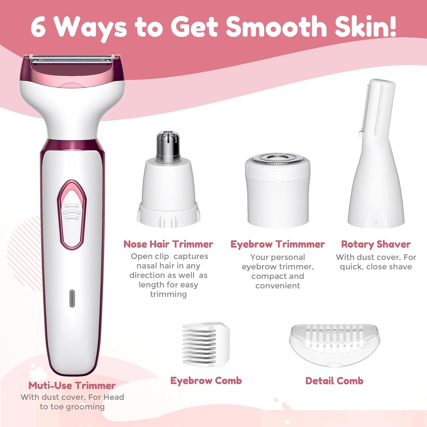 Elektrisk hårborttagning 4 i 1