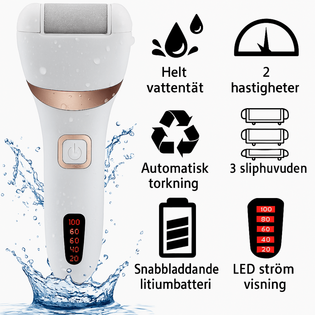 Elektrisk fotfil för förhårdnader