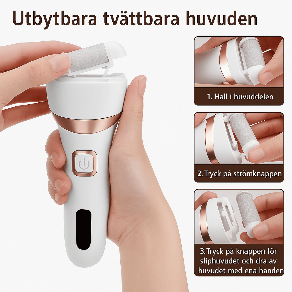 Elektrisk fotfil för förhårdnader