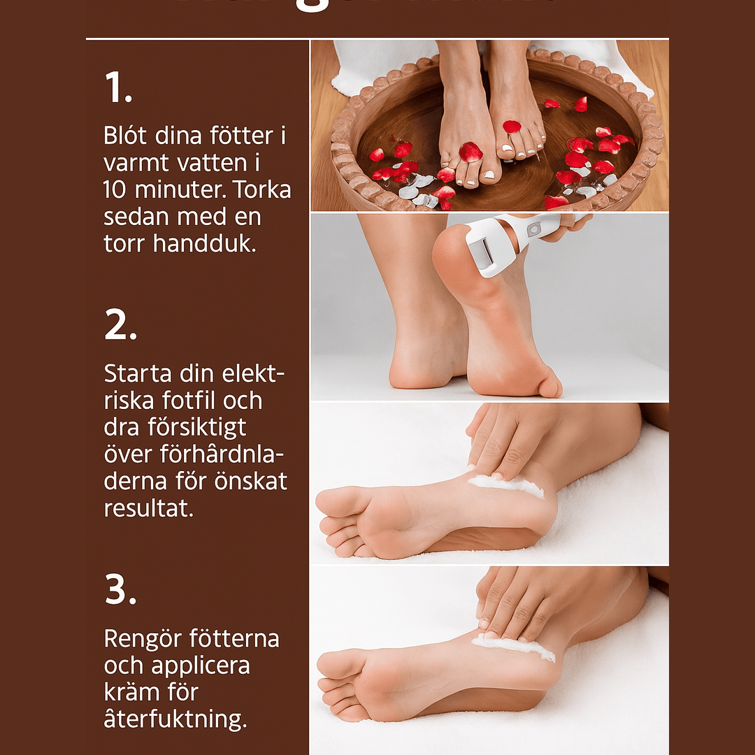 Elektrisk fotfil för förhårdnader