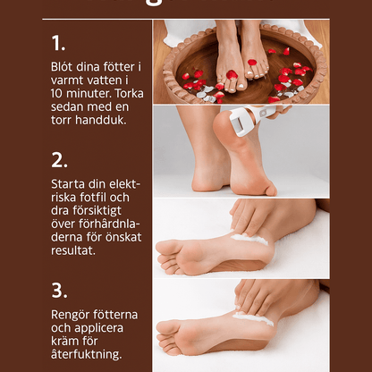 Elektrisk fotfil för förhårdnader