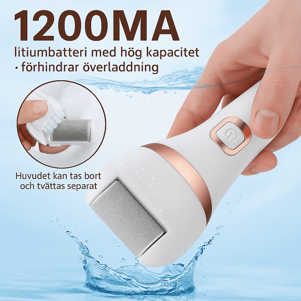 Elektrisk fotfil för förhårdnader