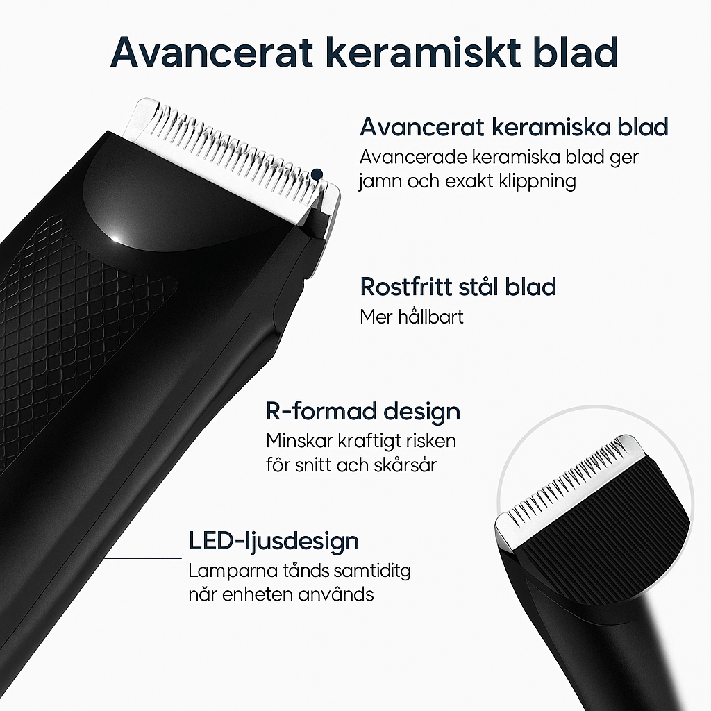 Kroppsbutiken Hårtrimmer Kroppshårstrimmer keramisk