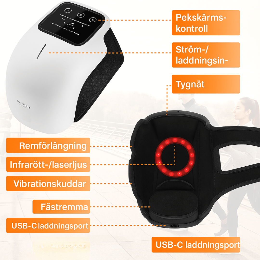 Knämassager värme och vibration