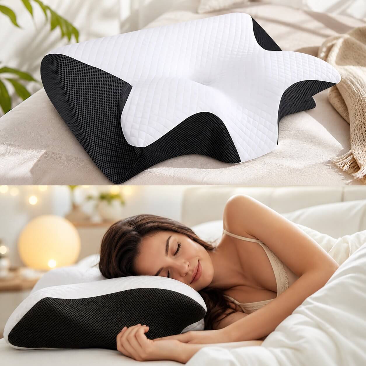 Nackkudde | Ergonomisk kudde i memory foam | Nackstöd
