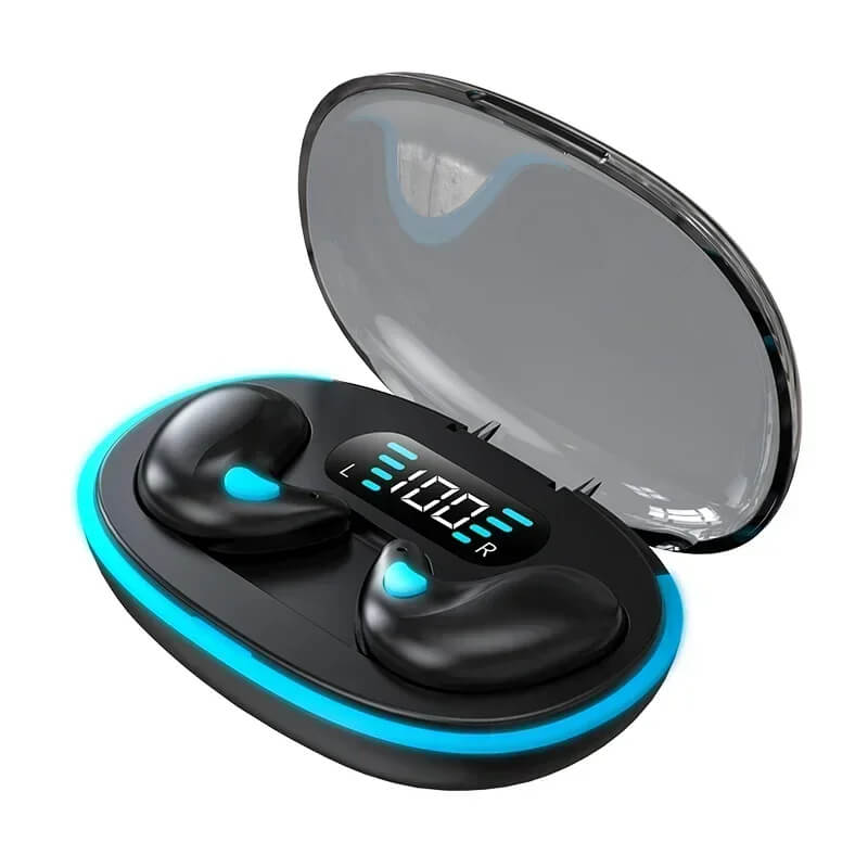 SoundBeats - Minimala Ultra Tunna Trådlösa HiFi Hörlurar För Sömn & Komfort-earbuds-BB-Svart-Hemnix