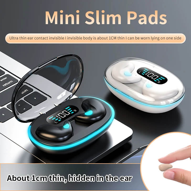 SoundBeats - Minimala Ultra Tunna Trådlösa HiFi Hörlurar För Sömn & Komfort-earbuds-BB-Hemnix