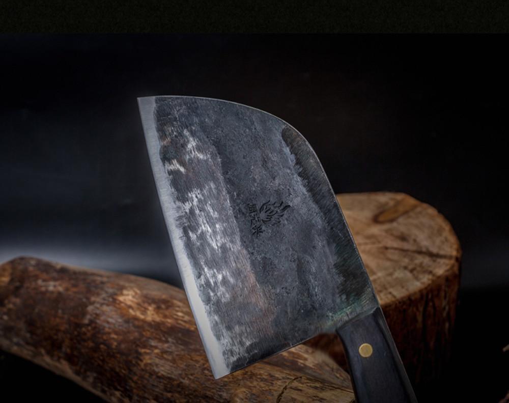 Handsmidd kolstål kockkniv Carvallo