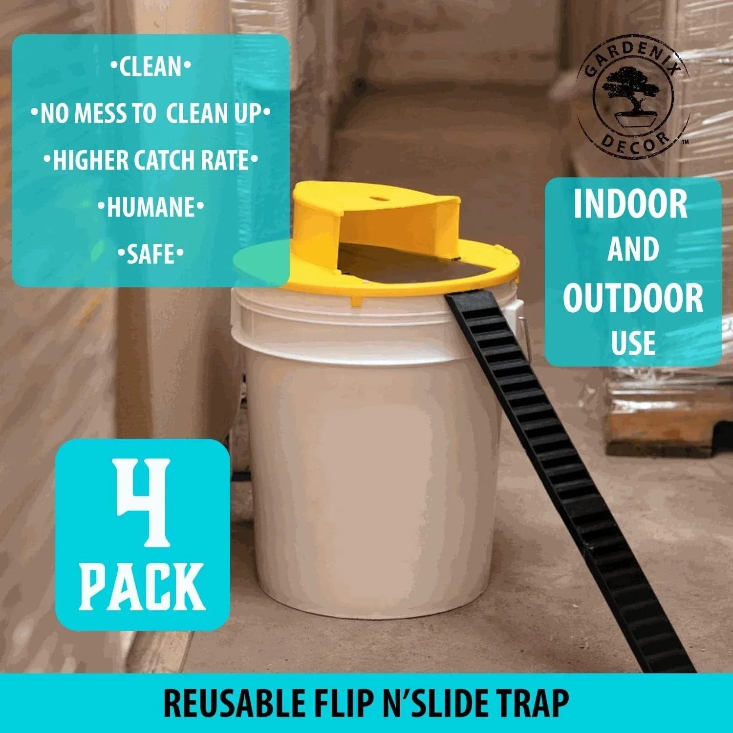 4-Pack Bucket Lock Musfälla Carvallo