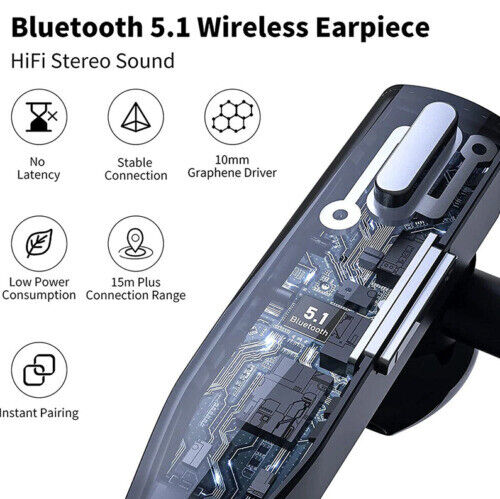 Trucker Dual Mic Trådlös Bluetooth 5.1 Brusreducerande Hörlurar