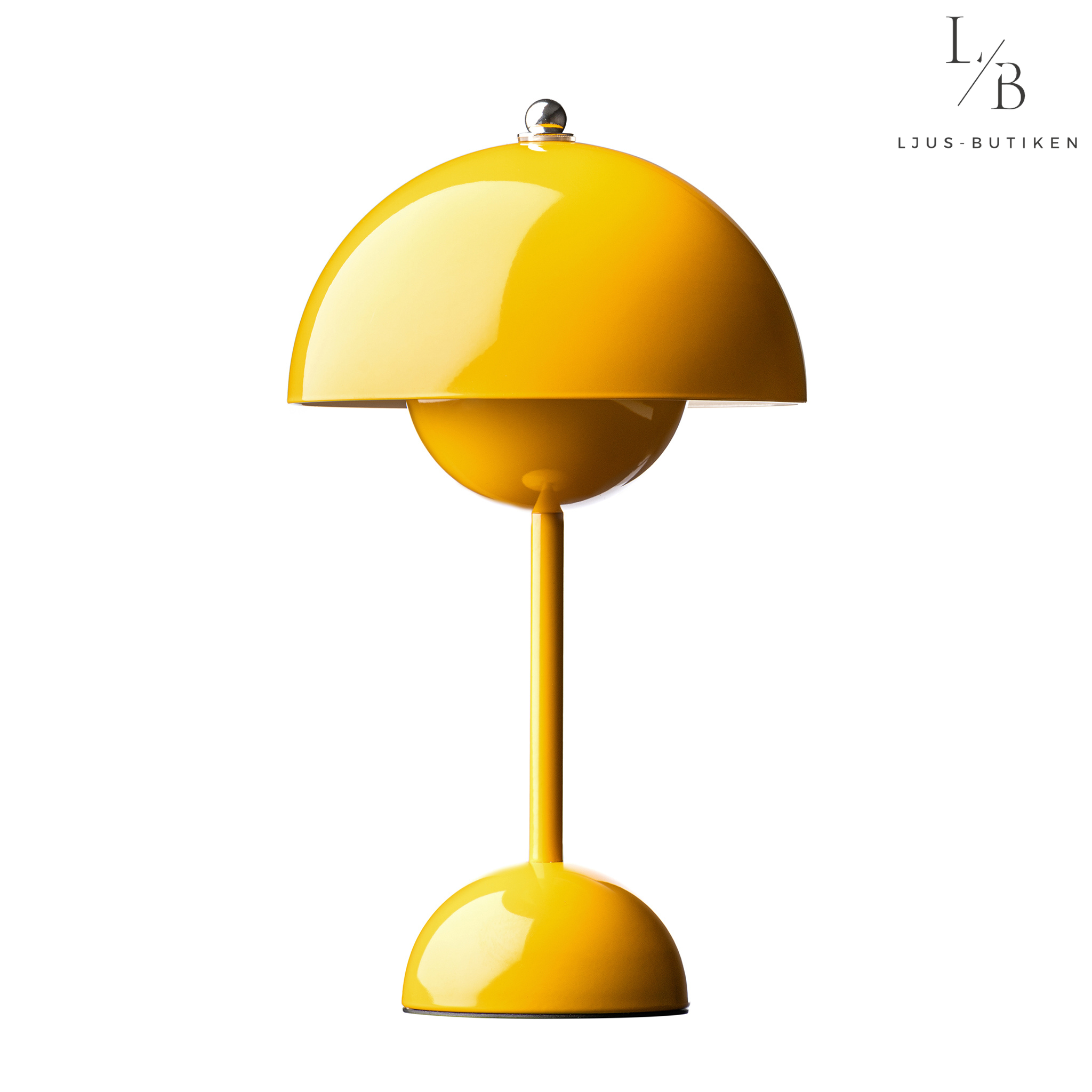 Söt svampformad bordslampa, mjuk belysning. Batteridriven, trendig design.
