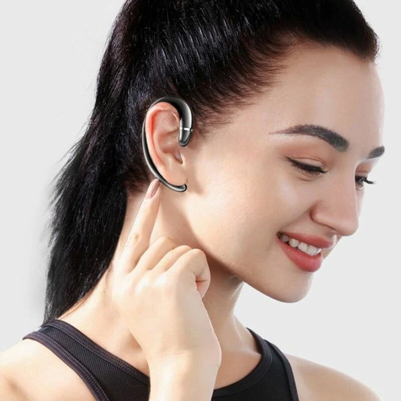 Trådlösa Bone Conduction Bluetooth-hörlurar med ergonomisk design, kristallklart ljud och öppen öronkomfort klara för musik o
