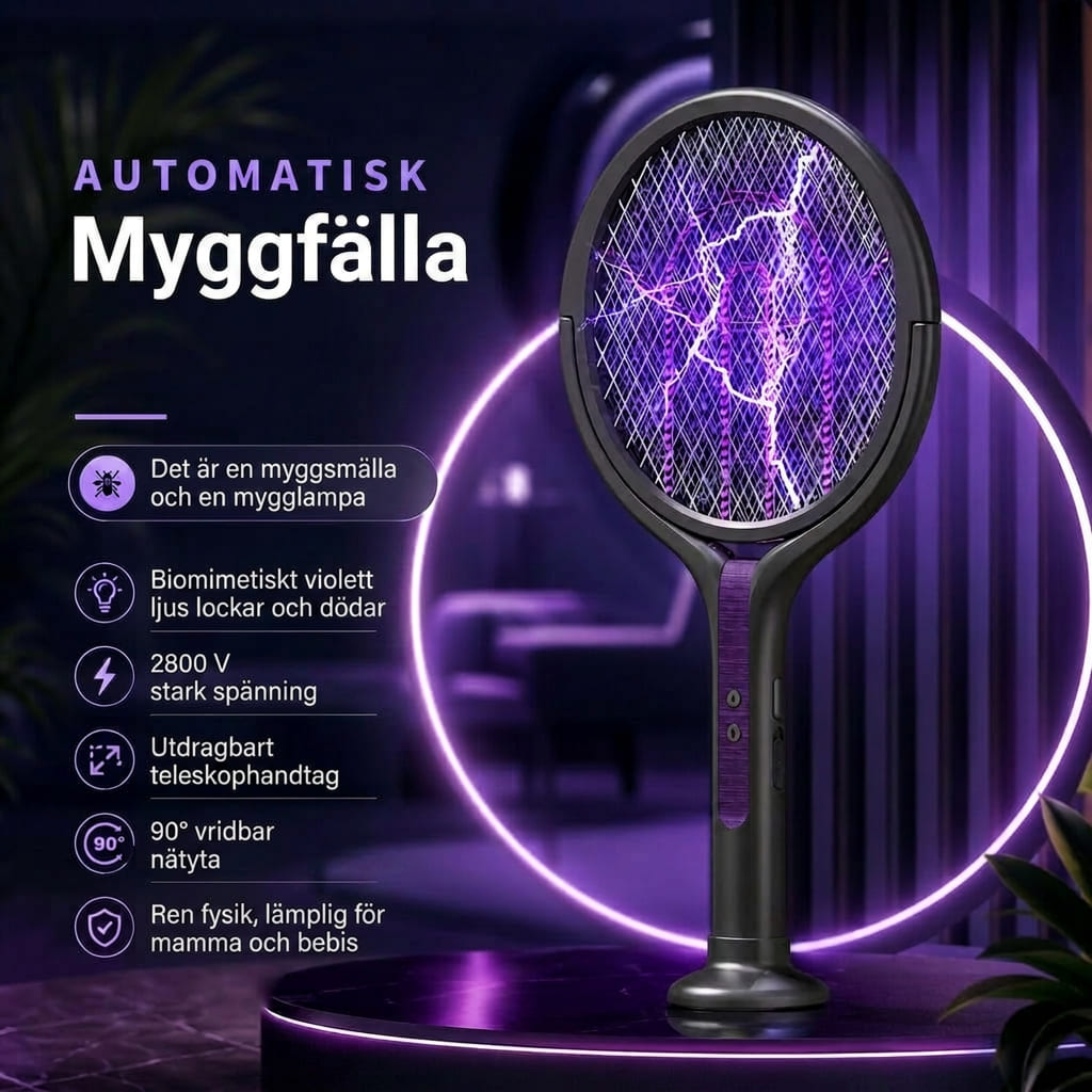 Uppladdningsbar elektrisk flugsmälla | Zappstång