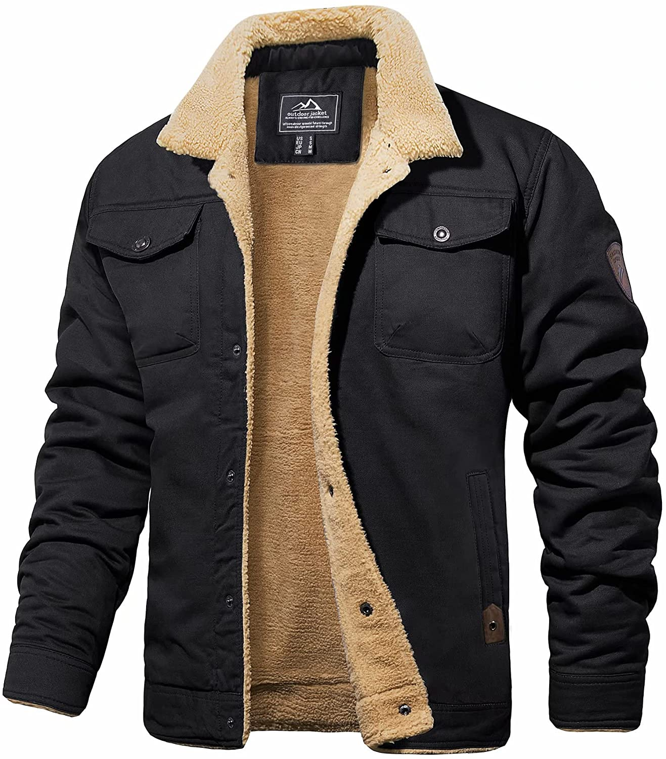 Herr Vinterjacka Sherpa-foder Vattenavvisande Robust Design-Herröverdelar-Bellasverige-Svart-S-Hemnix