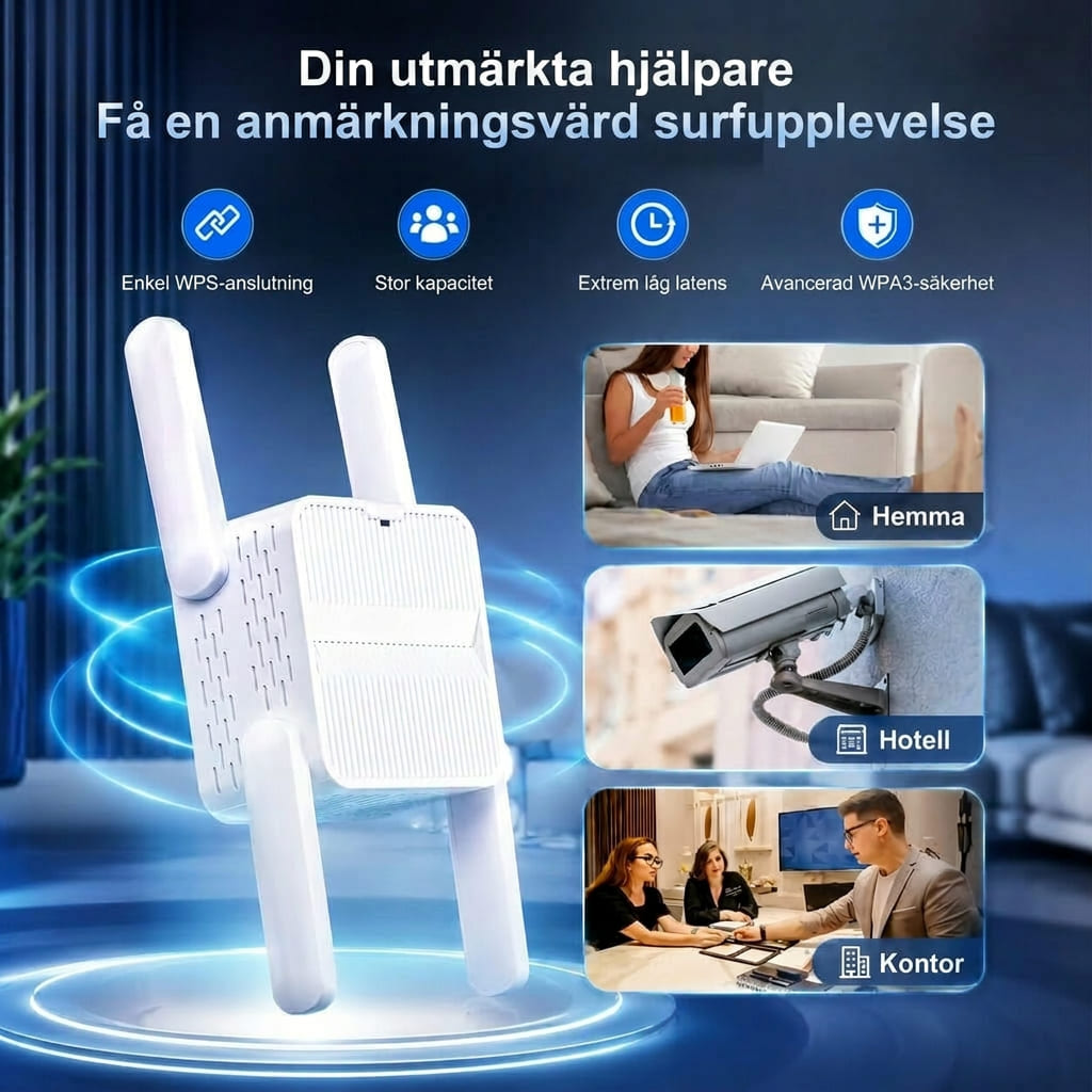 WiFi förstärkare för inomhus och utomhus | Räckviddax