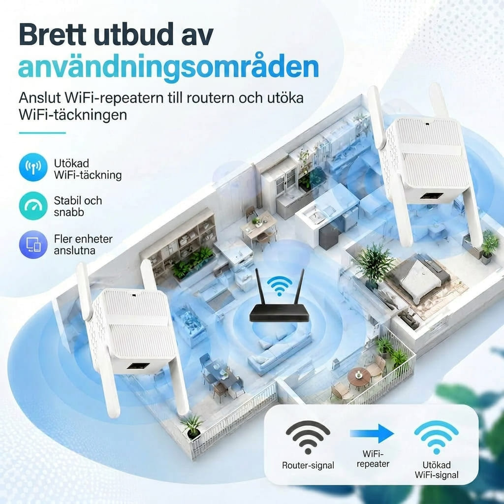 WiFi förstärkare för inomhus och utomhus | Räckviddax